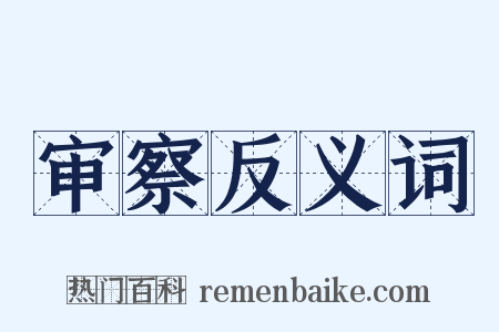 审察反义词是什么意思的图片